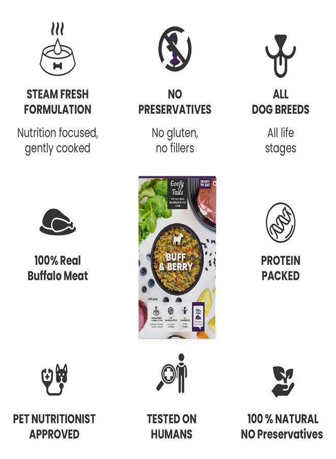 Goofy Tails Buff & Berry Wet Dog Food 200g (200g X 1 Pack), Preservative Free, Gluten & Grain Free, Human Grade, Non Vegetarian Gravy for Dogs, Taste Booster and Food Topper - Image 5